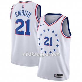 Philadelphia 76ers Joel Embiid 21 2018-19 Nike Valkoinen Pelipaidat Swingman - Miesten